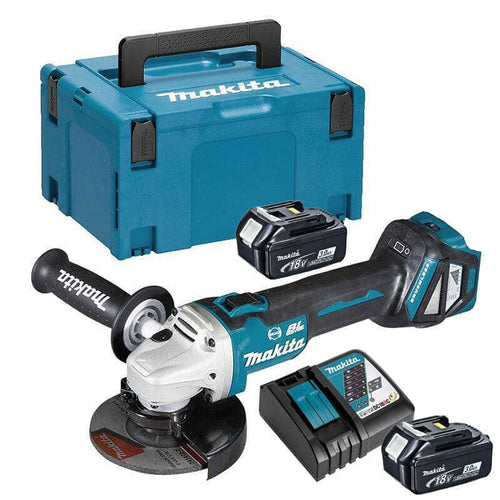 Meuleuse d'angle 18V LXT Ø125 mm (2x3,0 Ah) en MAKPAC - MAKITA DGA513RFJ