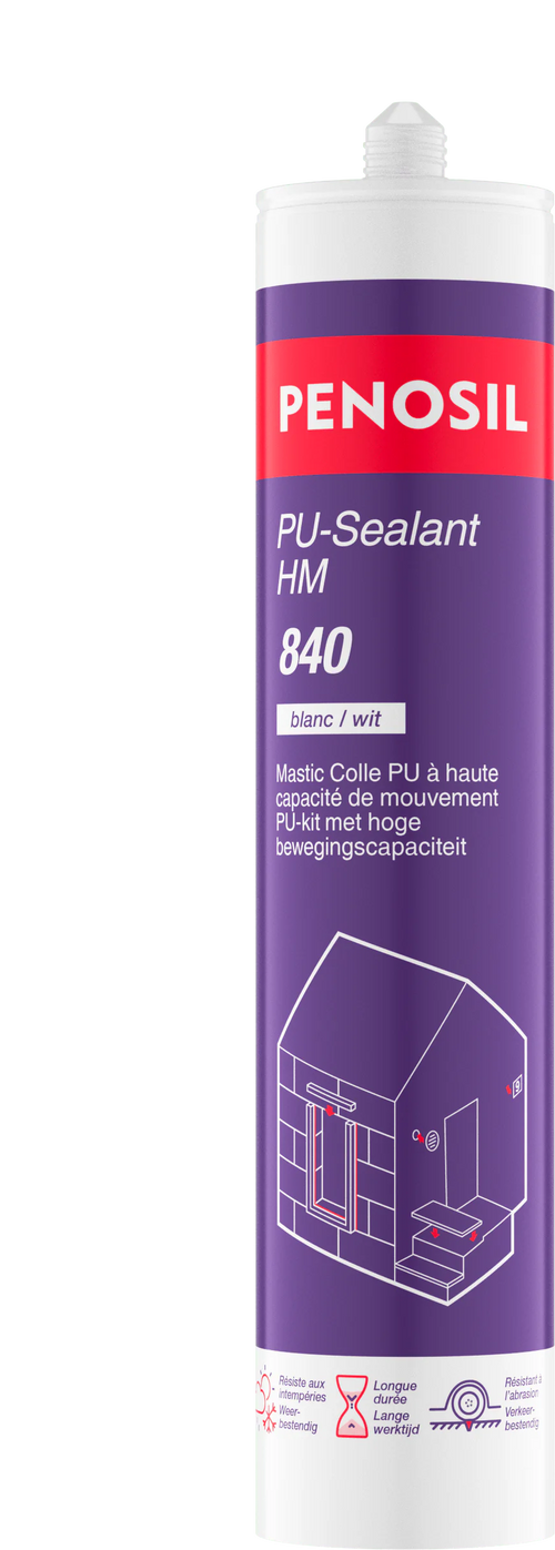 Mastic colle durcissant à l’humidité polyuréthane PU Sealant 40-FC – GRIS – 300ml - PENOSIL HM 840
