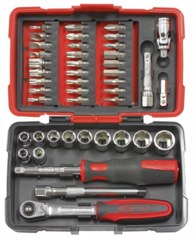 Coffret de douilles et accessoires ULTIMATE 1/4", 44 pièces - KS Tools 922.0644