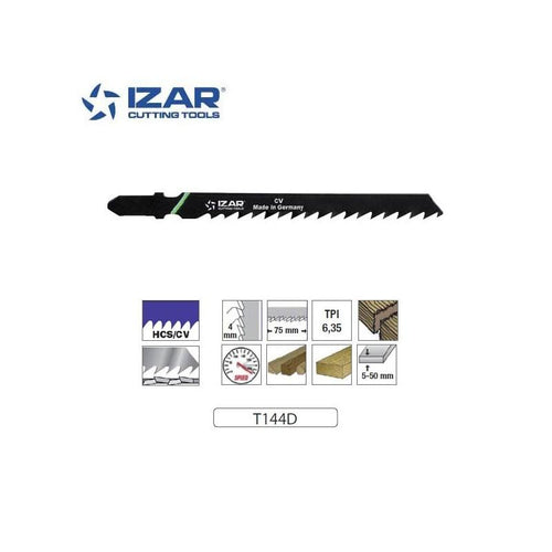 Lame de scie sauteuse coupe rapide 100mm TPI8.5 - paquet 3 PCS - IZAR (T144D)