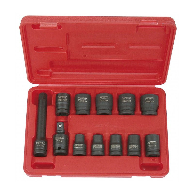 Jeu de douilles à chocs 1/2" 12 Pièces - KS Tools 515.0112