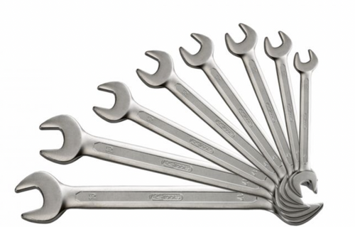 Jeu de 8 clés à fourches métriques - en boîte - KS Tools 517.1120