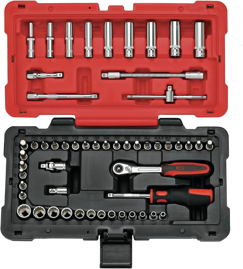 Coffret de douilles et accessoires 1/4'' ULTIMATE, 54 pièces - KS TOOLS