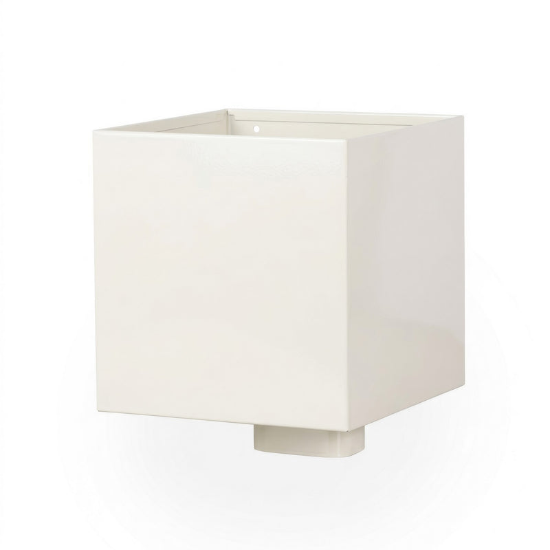 Boite à eau Blanc RAL 9002 200 x 200 Sortie 60x80 mm avec grille anti-feuilles – LPP