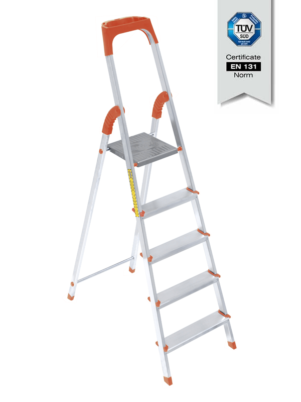 Escabeau professionnel en aluminium, avec rangement d’outils - certifié normes EN131 - SARAYLI