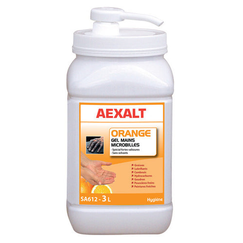 Gel mains microbilles spécial fortes salissures 3 L ORANGE - AEXALT