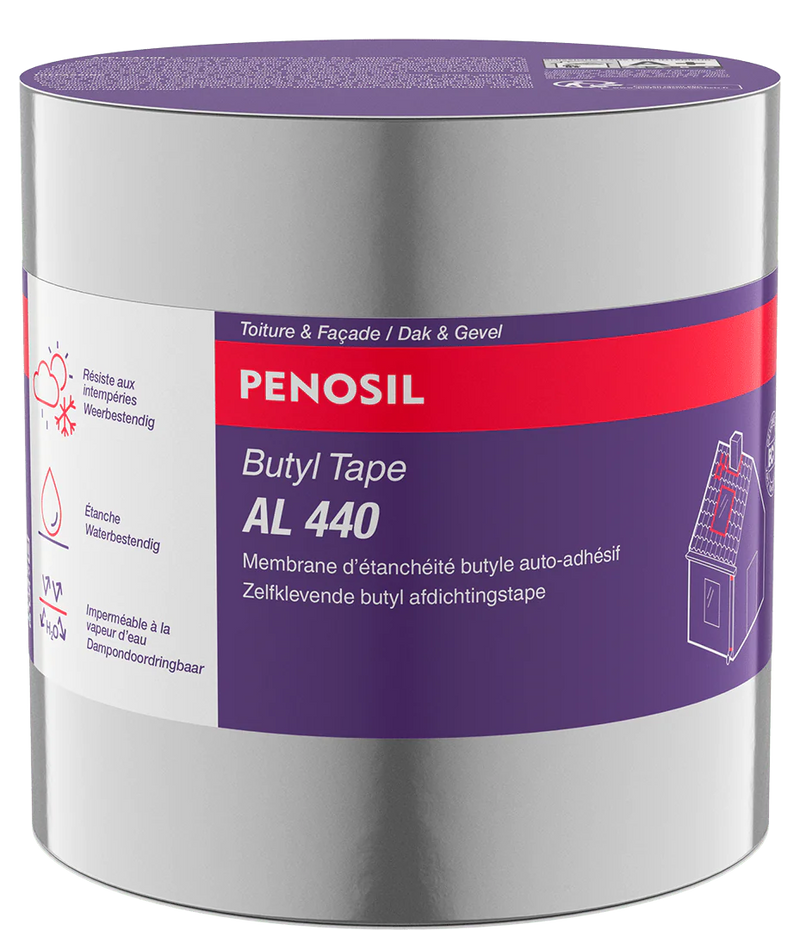 Membrane d'étanchéité butyle auto-adhésif haute performance - Rouleau de 75 mm x 10 M - PENOSIL T44012