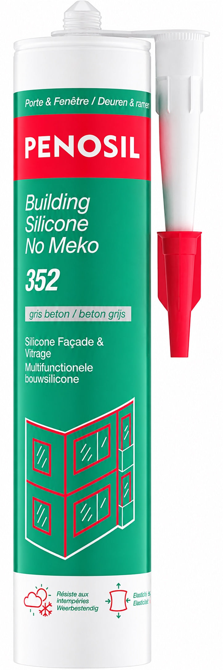 Mastic silicone polyvalent sans MEKO - Translucide – Intérieur/extérieur – 300 ml - PENOSIL H40415
