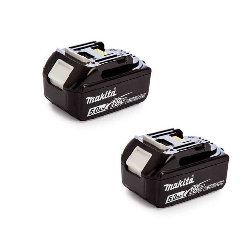 Pack 2 batteries 18V Li-Ion LXT (2x5,0 Ah) BL1850B - MAKITA 197288-2