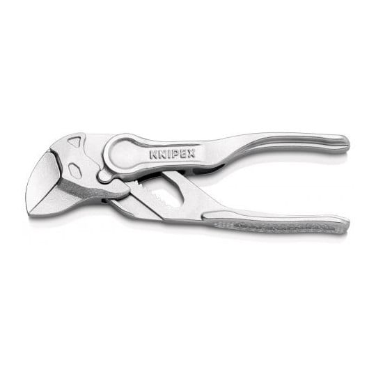 Pince-clé XS (pince et clé à la fois) chromée 100 mm - KNIPEX 86 04 100