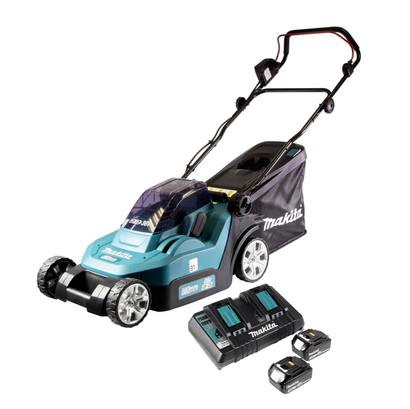 Tondeuse 36V LXT (2x3,0 Ah) 43 cm avec DC18RD - MAKITA DLM432PF2