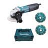 Meuleuse d'angle Ø125mm 1100W et 2 disques diamants dans coffret Makpac - MAKITA GA5030RKDJ