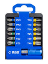 Jeu de 13 embouts de vissage  – PH, PZ et Torx – Queue hexagonale 1/4" DIN 3126 - IZAR 83769