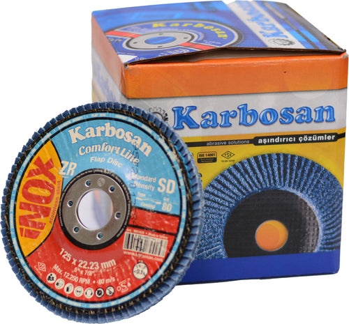 Lot de 10 Disques à lamelles Karbosan 125mm grains 80