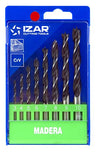 Coffret 8 forets auto-centreur bois IZAR CrV de 3 à 10 mm - Réf 1640