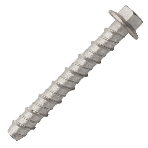 Vis béton en Acier Zingué - tête hexagonal à embase - M10 x 100 - ESSBOX 24 PCS - SCELL-IT