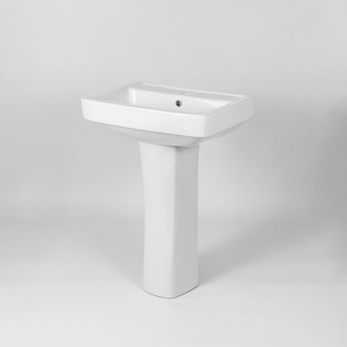 Lavabo avec colonne en céramique 44 x 56 CM Blanc VEGAS – LPP