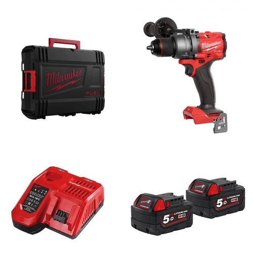 Perceuse à percussion 18V FUEL (2x5,0 Ah) M18 FPD3-502X en HD Box - MILWAUKEE 4933479860