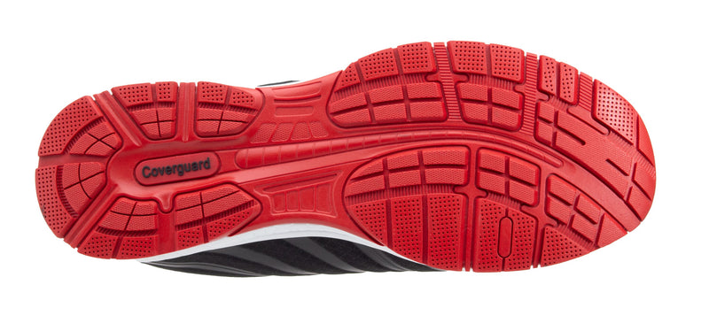 Chaussures de sécurité Basses S1P - Noir/Rouge - COVERGUARD - GALAXITE (tailles au choix)