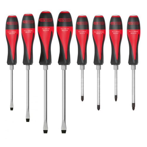 Jeu de 8 Tournevis ULTIMATE MAX 5,5 à 10 mm - PH1 - PH2 - PZ1 - PZ2 - KS TOOLS 922.6130
