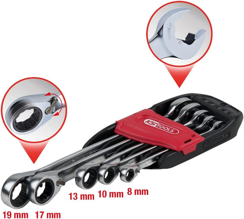 Jeu de 5 Clés Mixtes à Cliquet sur Double Support - KS Tools 503.5905
