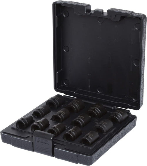 Jeu de douilles à chocs 12 pans 1/2" 13 pcs" - 10 à 24 mm - KS Tools 515.0900