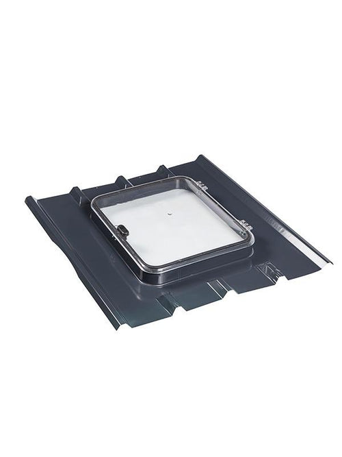 Lucarne de toit pour tôles bac acier ondulés profil 5 ondes - RAL 7016 Gris Anthracite - Vitre Synthétique