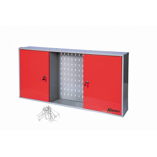 Armoire de rangement avec panneau perforé et crochets en métal - RIBIMEX PRPMRA2P