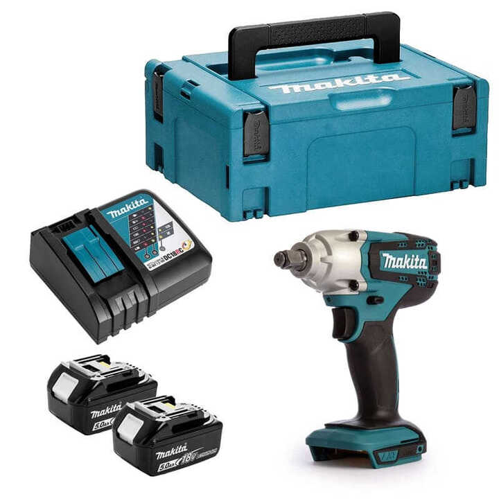 Boulonneuse à chocs 18V 1/2" 190 Nm (2x5,0 Ah) en MAKPAC- MAKITA DTW190RTJ