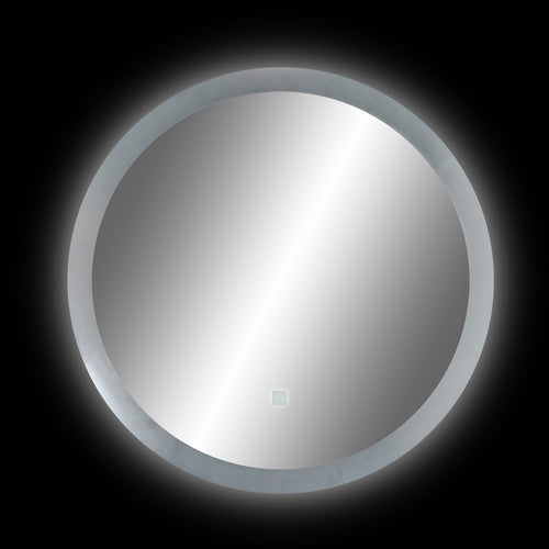 Miroir LUNA LED Rétroéclairé, Antibuée avec Interrupteur Marche/Arrêt Tactile - Rond Ø60 - LPP