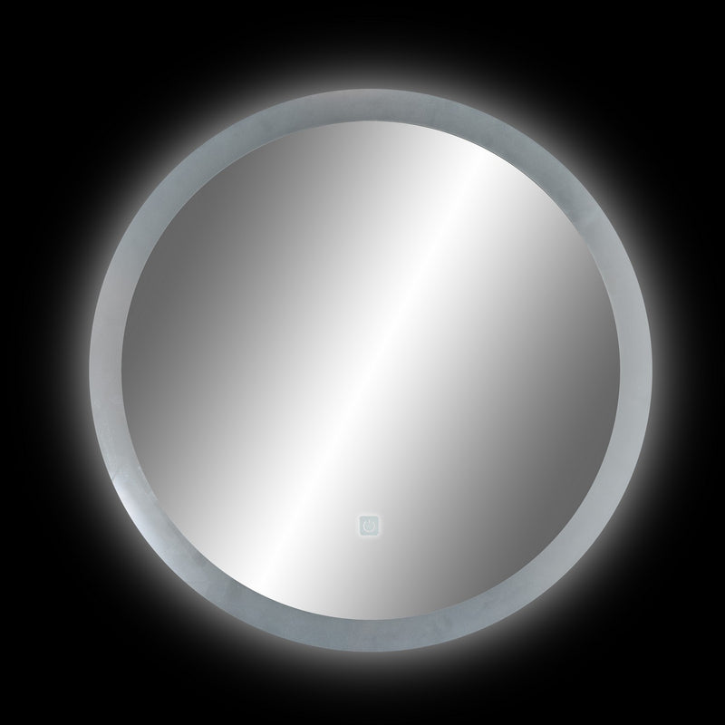 Miroir LUNA LED Rétroéclairé, Antibuée avec Interrupteur Marche/Arrêt Tactile - Rond Ø60 - LPP