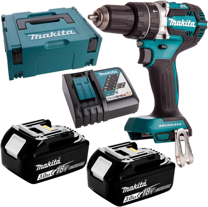 Perceuse à percussion 18V LXT (2x3.0 Ah) en MAKPAC - MAKITA DHP484RFJ