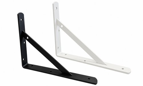 Support pour étagère avec renfort, noir 250 × 400 mm, support mural lourd en acier – LPP BA352SY