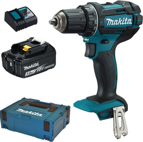 Perceuse-visseuse sans fil DDF482Z + 1 batterie 3 Ah + chargeur + coffret Makpac - Makita DDF482RF1J