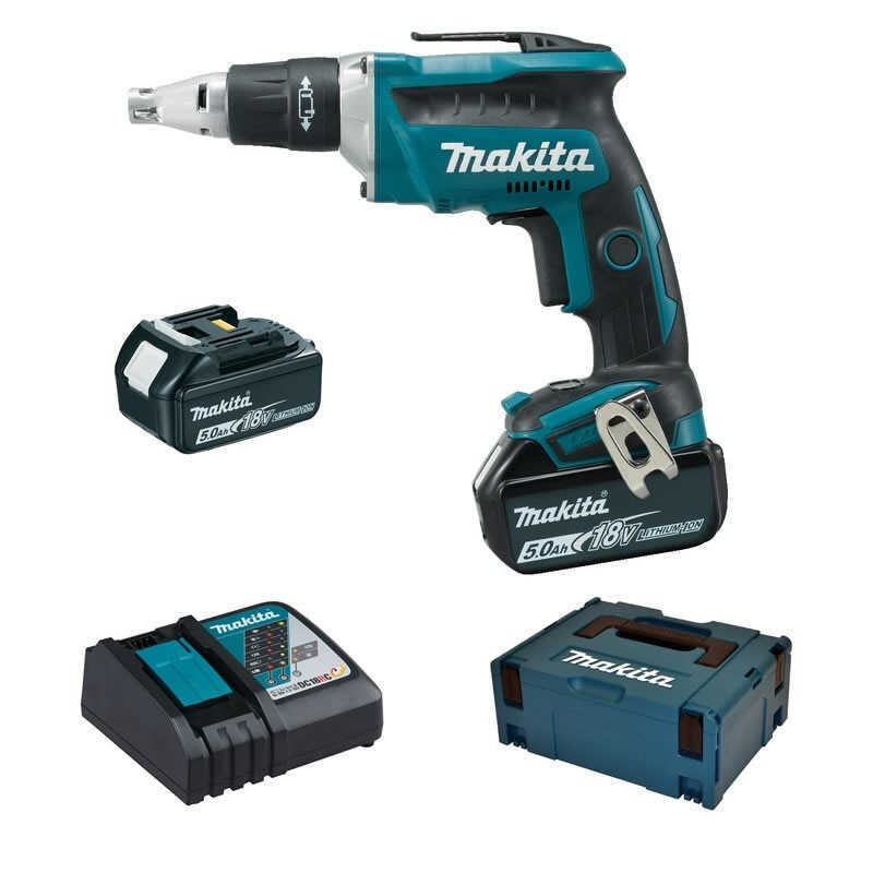 Visseuse à placo 18V LXT (2x5.0 Ah) en MAKPAC - MAKITA DFS452RTJ
