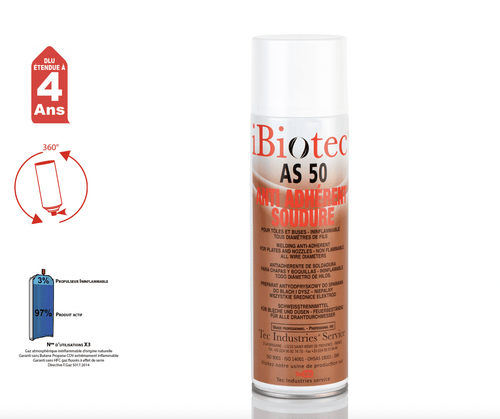 ANTI-GRATTONS SOUDURES ININFLAMMABLES - Aérosol 650 ML - IBITOTEC AERO AS 50