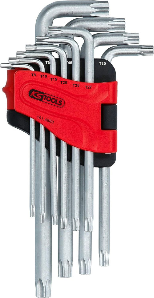 Jeu de clés mâles coudées Torx longues - 10 pièces - KS TOOLS 151.4880