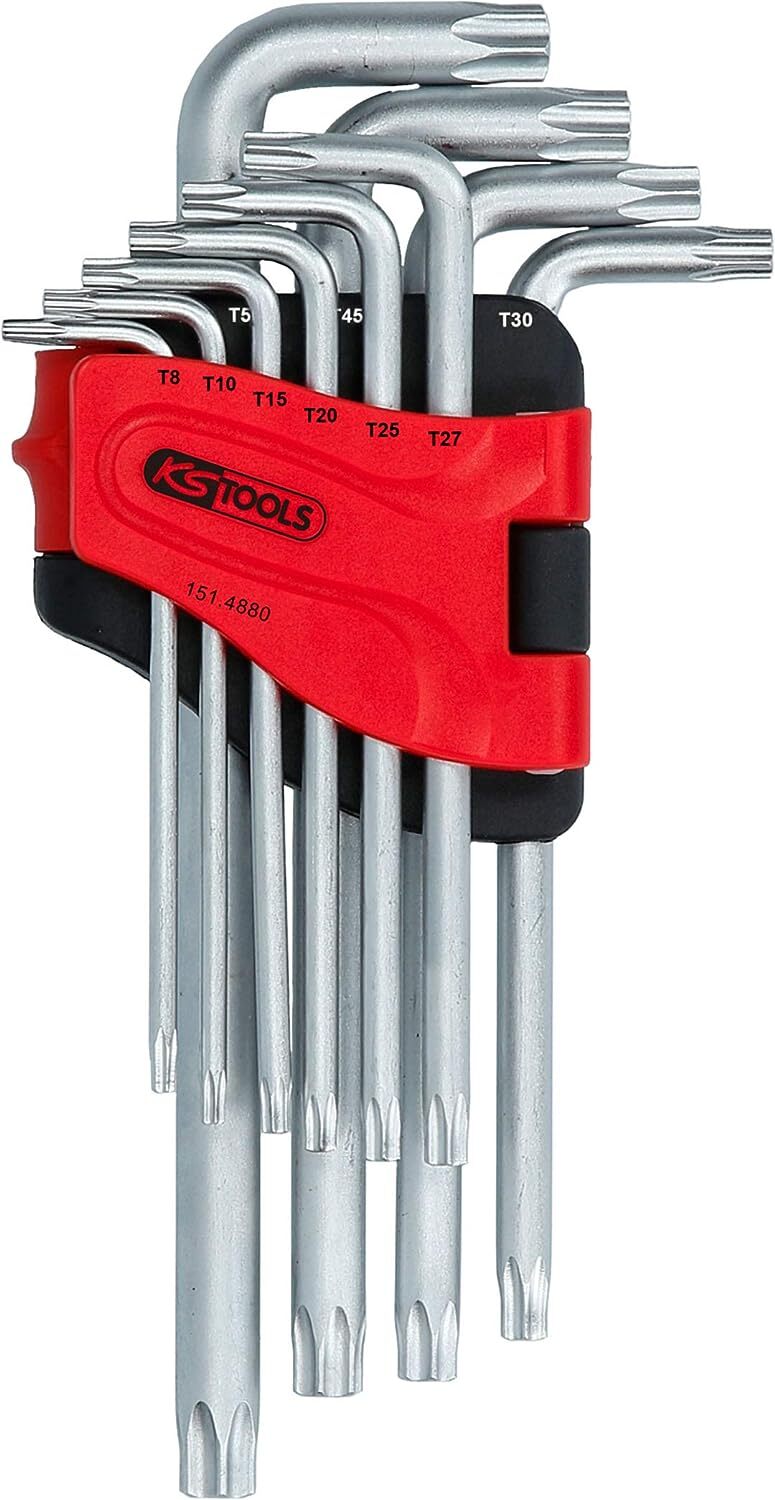 Jeu de clés mâles coudées Torx longues - 10 pièces - KS TOOLS 151.4880