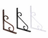 Support pour étagère décorative noire en fer forgé 230 × 160 mm, support mural robuste – LPP BA343SY