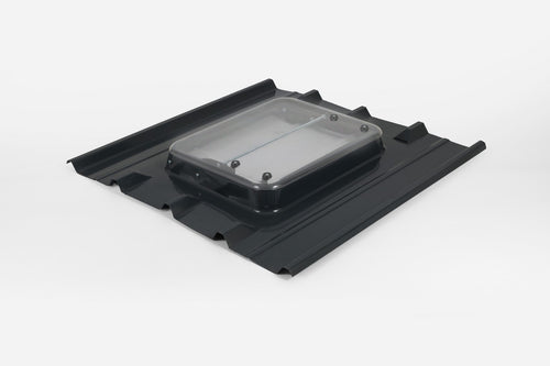 Lucarne de toit pour tôles bac acier ondulés profil 5 ondes – RAL 7016 Gris Anthracite – Vitre Synthétique incassable – LPP LUMICIEL