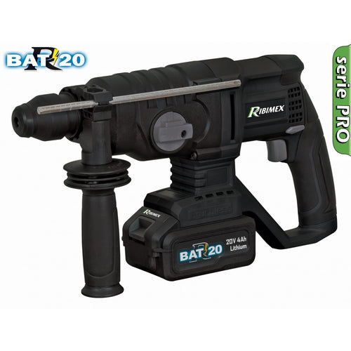 Coffret Perforateur-burineur SDS à batterie "R-BAT20" 20V avec une batterie 4Ah et chargeur rapide - RIBIMEX