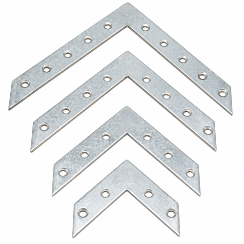 Équerre de renfort et d’assemblage d’angle plate renforcée en tôle épaisse – Fixation et assemblage pour meuble, table ou étagère – LPP