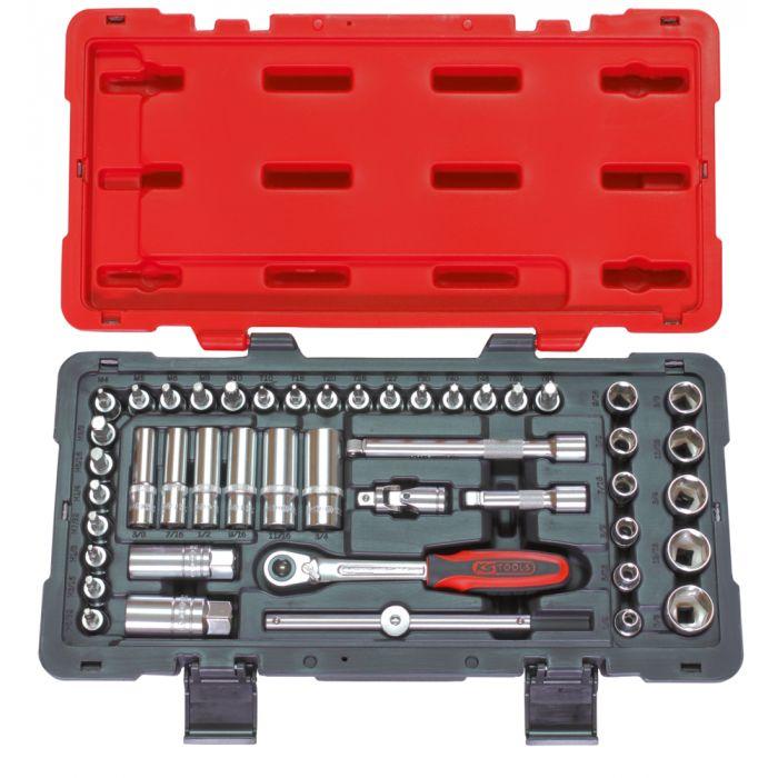 Coffret de douilles et accessoires ULTIMATE en pouces 3/8", 46 pièces - KS Tools  922.0646