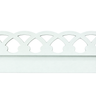 Lambrequin décoratif en acier pour façade et toiture – Blanc RAL 9002 – Longueur 2 m – LPP KAMAIL